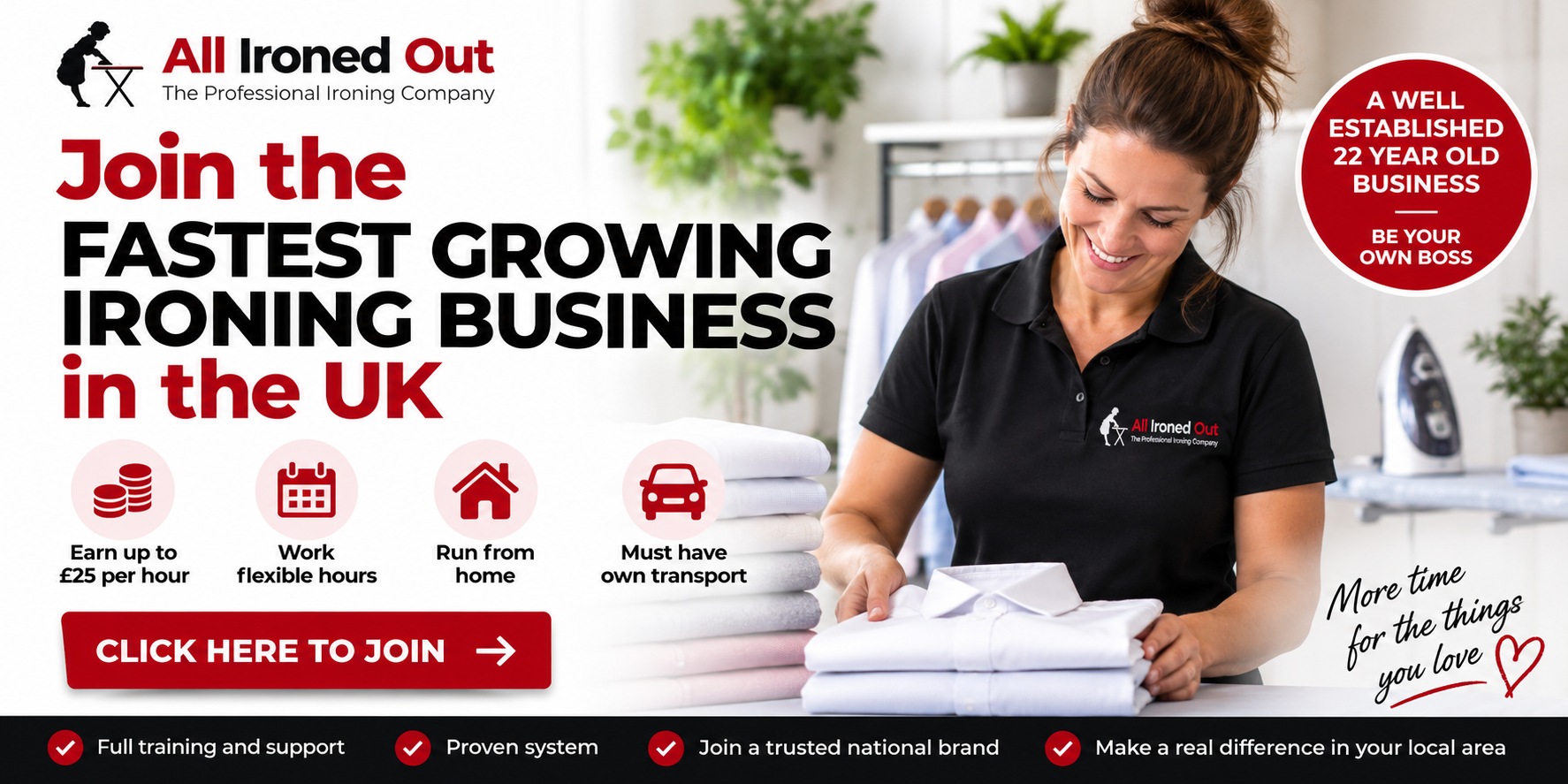 Join us as an ironing agent today and be part of our success